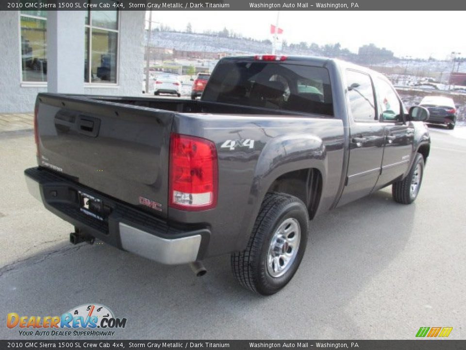 2010 GMC Sierra 1500 SL Crew Cab 4x4 Storm Gray Metallic / Dark Titanium Photo #9