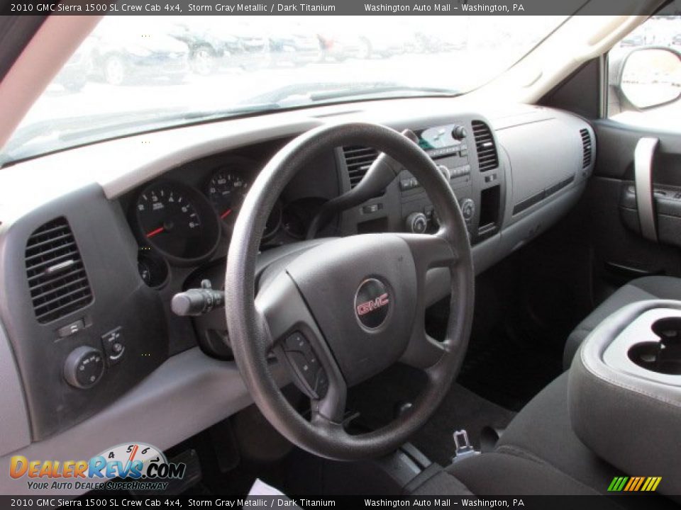2010 GMC Sierra 1500 SL Crew Cab 4x4 Storm Gray Metallic / Dark Titanium Photo #12