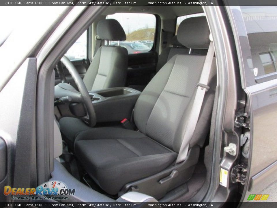 2010 GMC Sierra 1500 SL Crew Cab 4x4 Storm Gray Metallic / Dark Titanium Photo #15