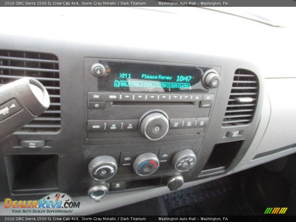 2010 GMC Sierra 1500 SL Crew Cab 4x4 Storm Gray Metallic / Dark Titanium Photo #16
