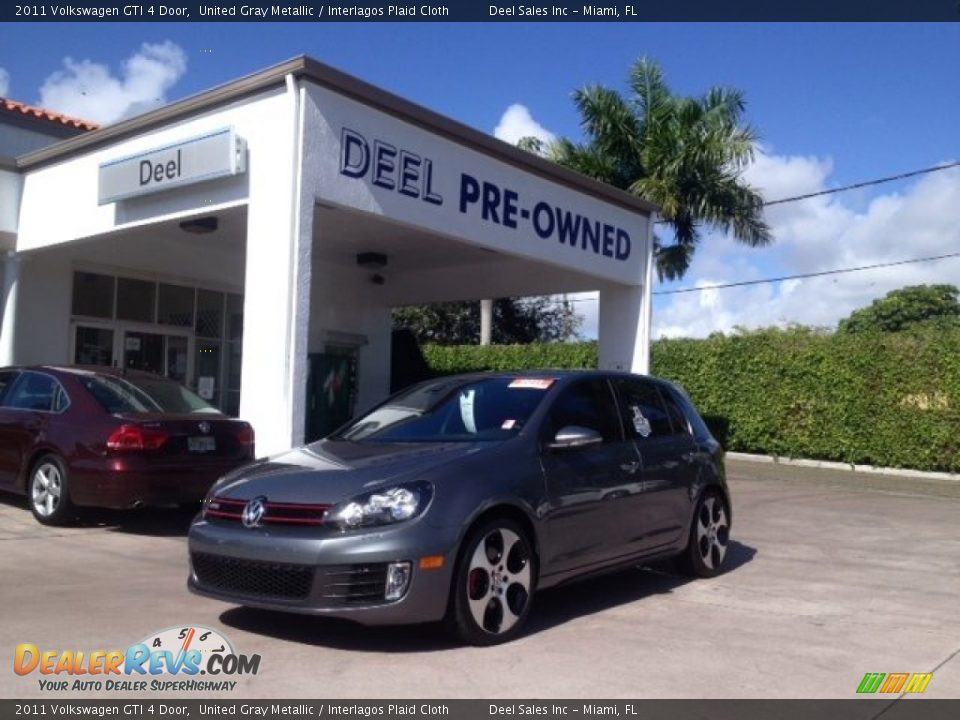 2011 Volkswagen GTI 4 Door United Gray Metallic / Interlagos Plaid Cloth Photo #1