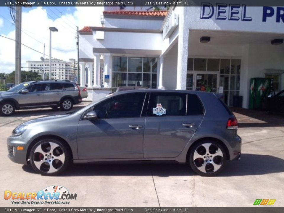 2011 Volkswagen GTI 4 Door United Gray Metallic / Interlagos Plaid Cloth Photo #2