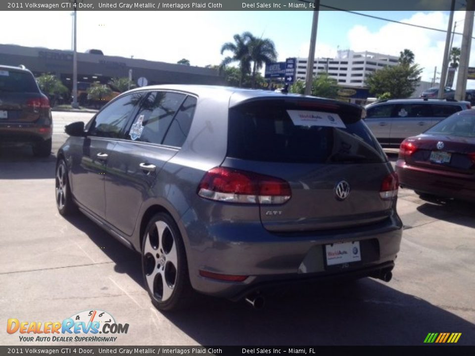 2011 Volkswagen GTI 4 Door United Gray Metallic / Interlagos Plaid Cloth Photo #3