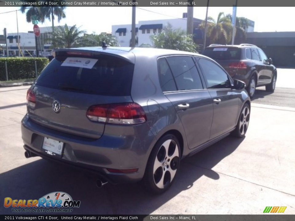 2011 Volkswagen GTI 4 Door United Gray Metallic / Interlagos Plaid Cloth Photo #5