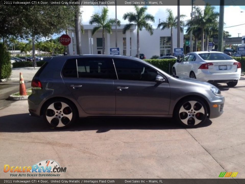 2011 Volkswagen GTI 4 Door United Gray Metallic / Interlagos Plaid Cloth Photo #6