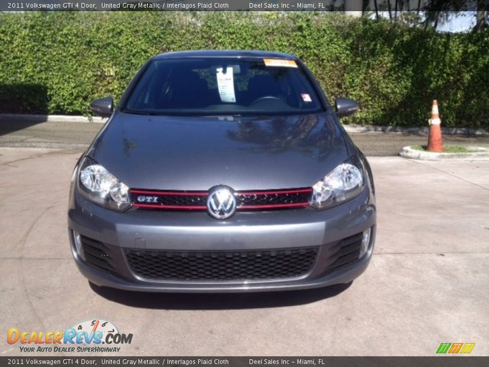 2011 Volkswagen GTI 4 Door United Gray Metallic / Interlagos Plaid Cloth Photo #8