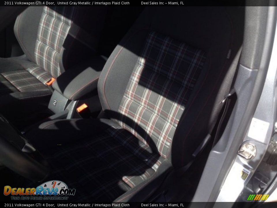 2011 Volkswagen GTI 4 Door United Gray Metallic / Interlagos Plaid Cloth Photo #9