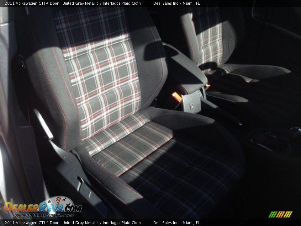 2011 Volkswagen GTI 4 Door United Gray Metallic / Interlagos Plaid Cloth Photo #10