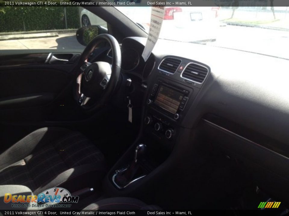 2011 Volkswagen GTI 4 Door United Gray Metallic / Interlagos Plaid Cloth Photo #12