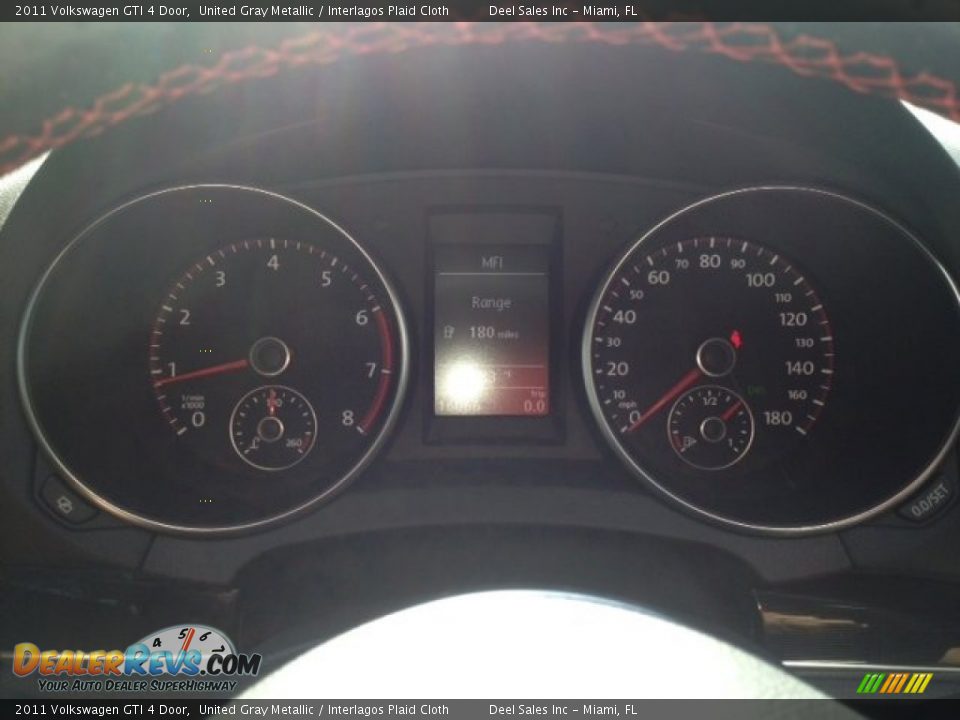 2011 Volkswagen GTI 4 Door United Gray Metallic / Interlagos Plaid Cloth Photo #15