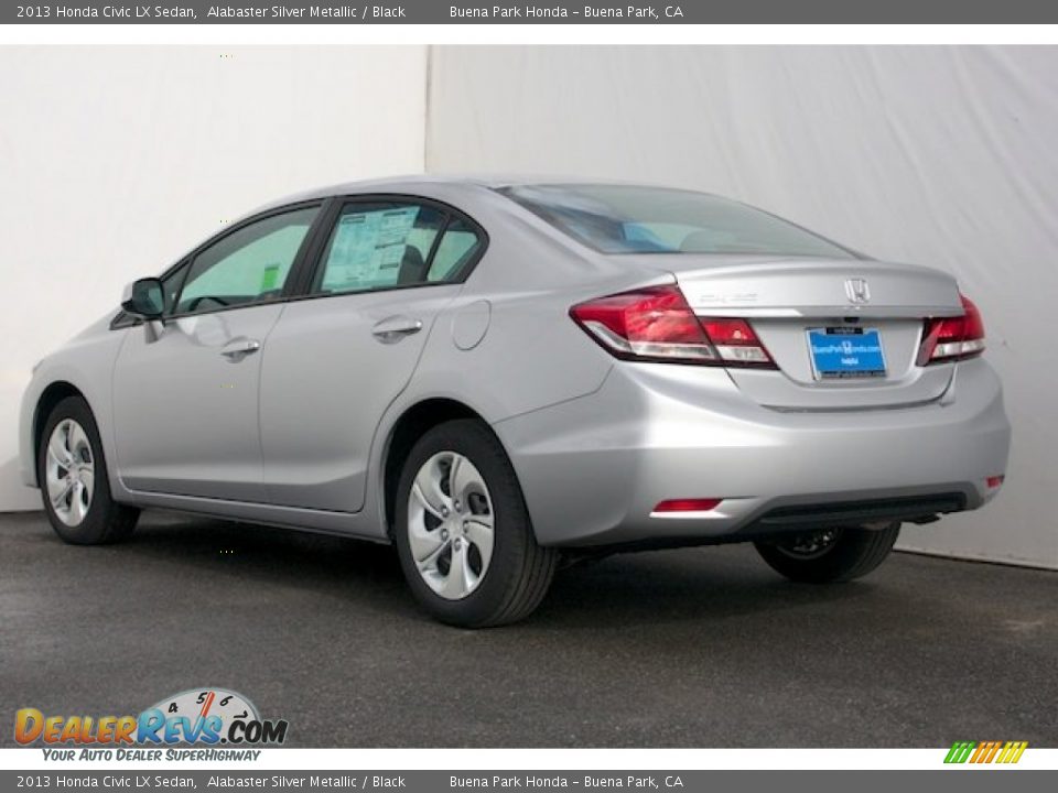 2013 Honda Civic LX Sedan Alabaster Silver Metallic / Black Photo #2