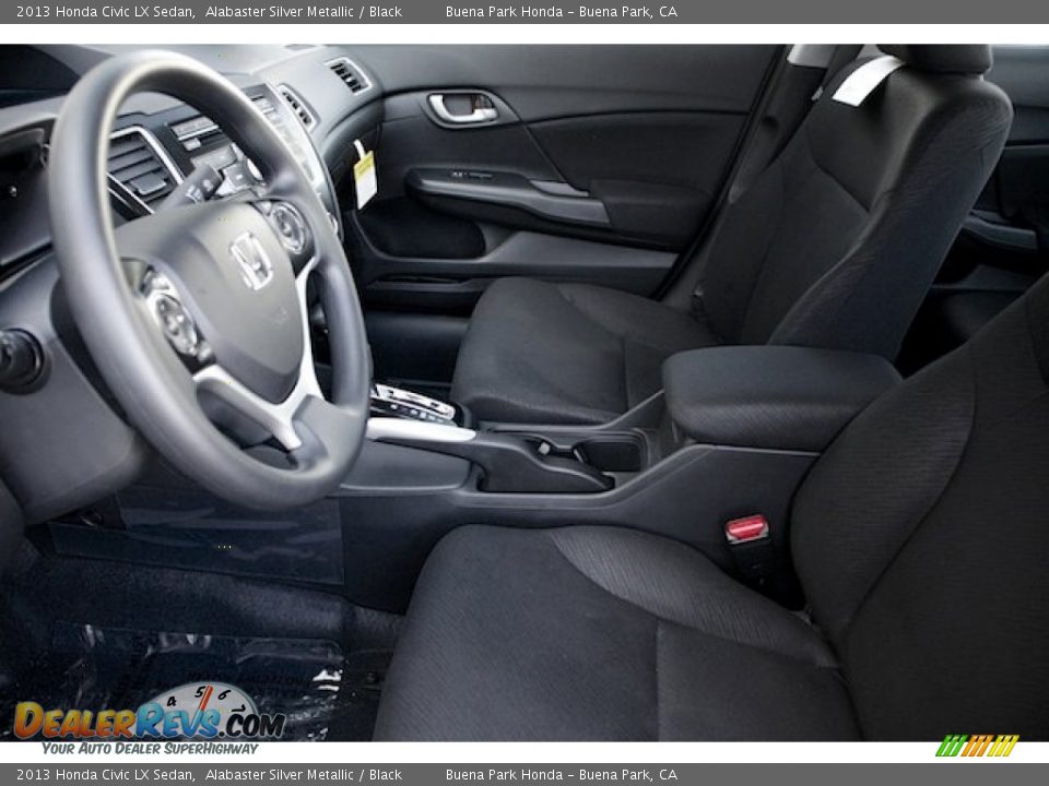 2013 Honda Civic LX Sedan Alabaster Silver Metallic / Black Photo #9