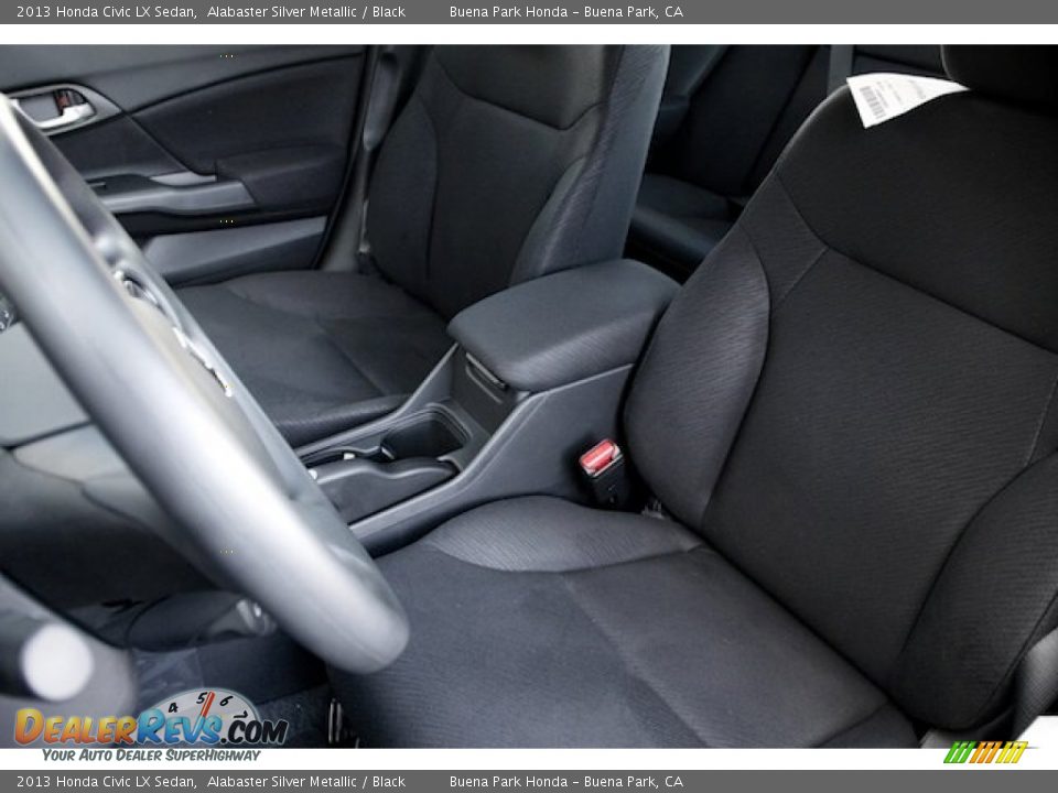 2013 Honda Civic LX Sedan Alabaster Silver Metallic / Black Photo #10