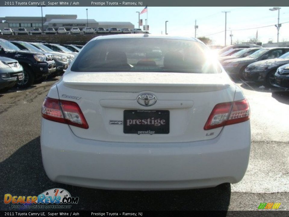 2011 Toyota Camry LE Super White / Ash Photo #5