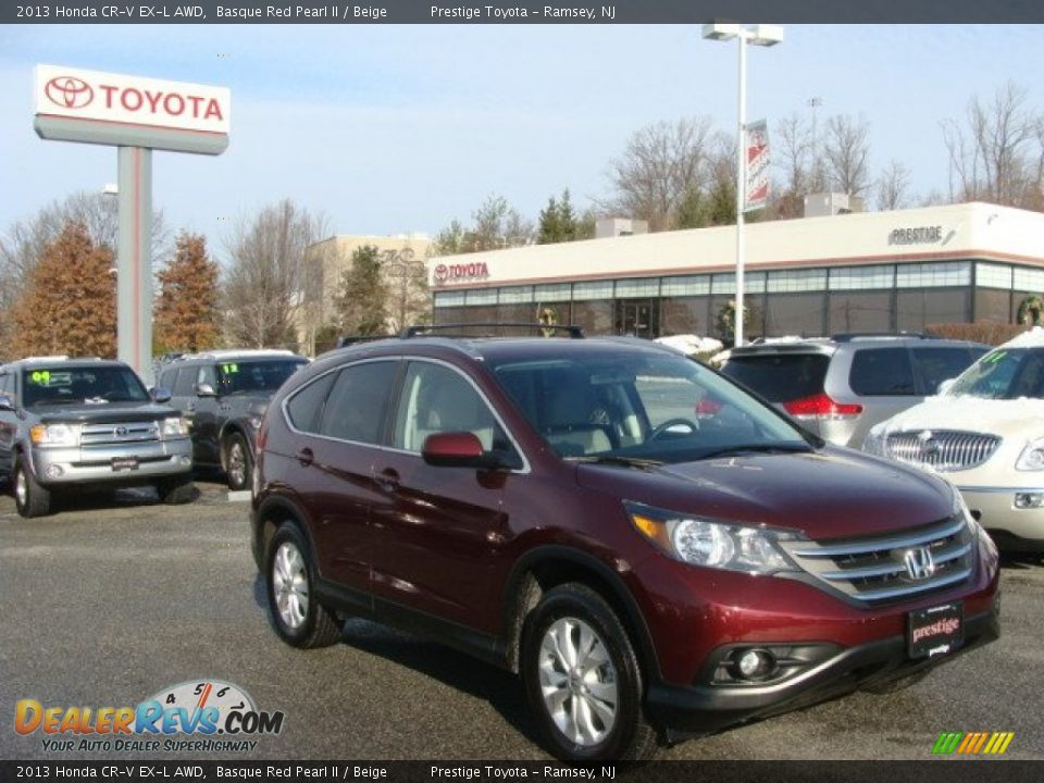 2013 Honda CR-V EX-L AWD Basque Red Pearl II / Beige Photo #1