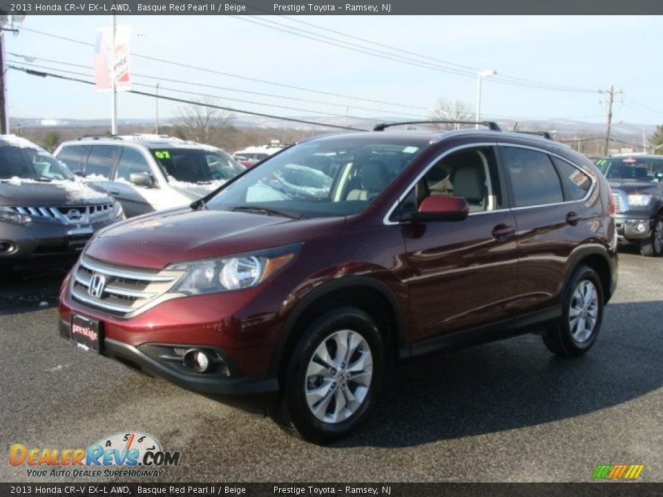 2013 Honda CR-V EX-L AWD Basque Red Pearl II / Beige Photo #3
