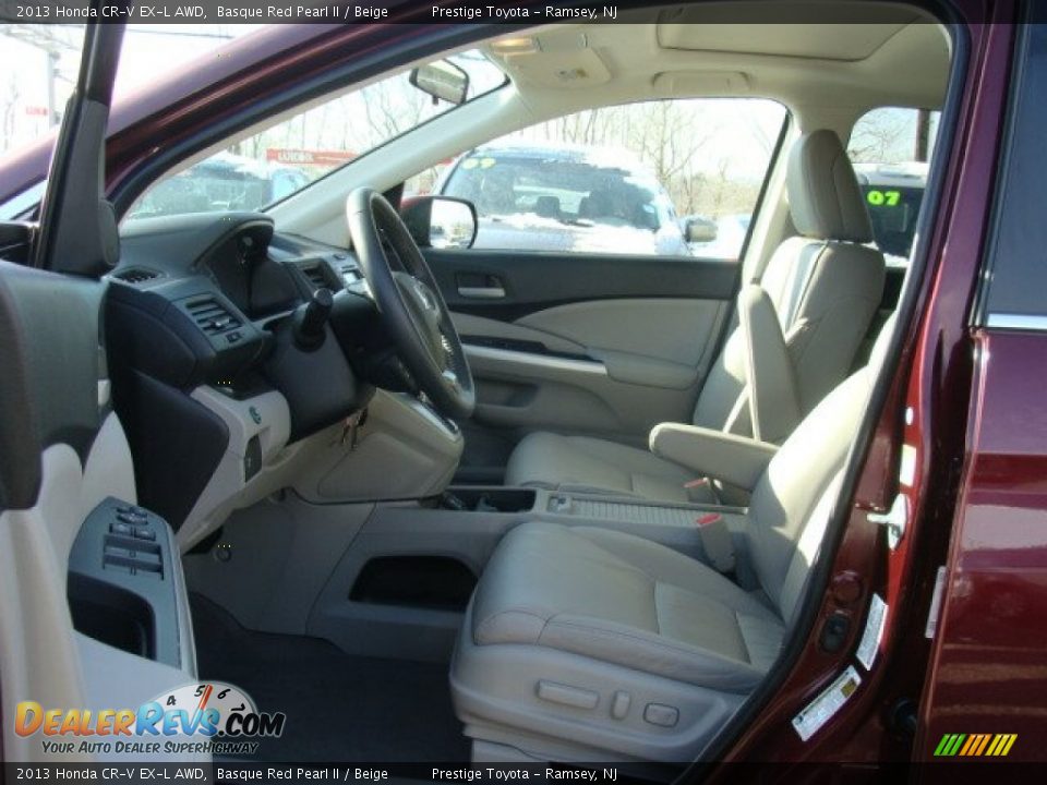 2013 Honda CR-V EX-L AWD Basque Red Pearl II / Beige Photo #7