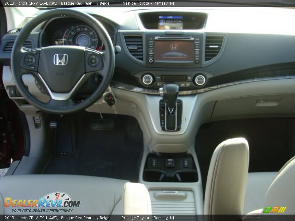 2013 Honda CR-V EX-L AWD Basque Red Pearl II / Beige Photo #9