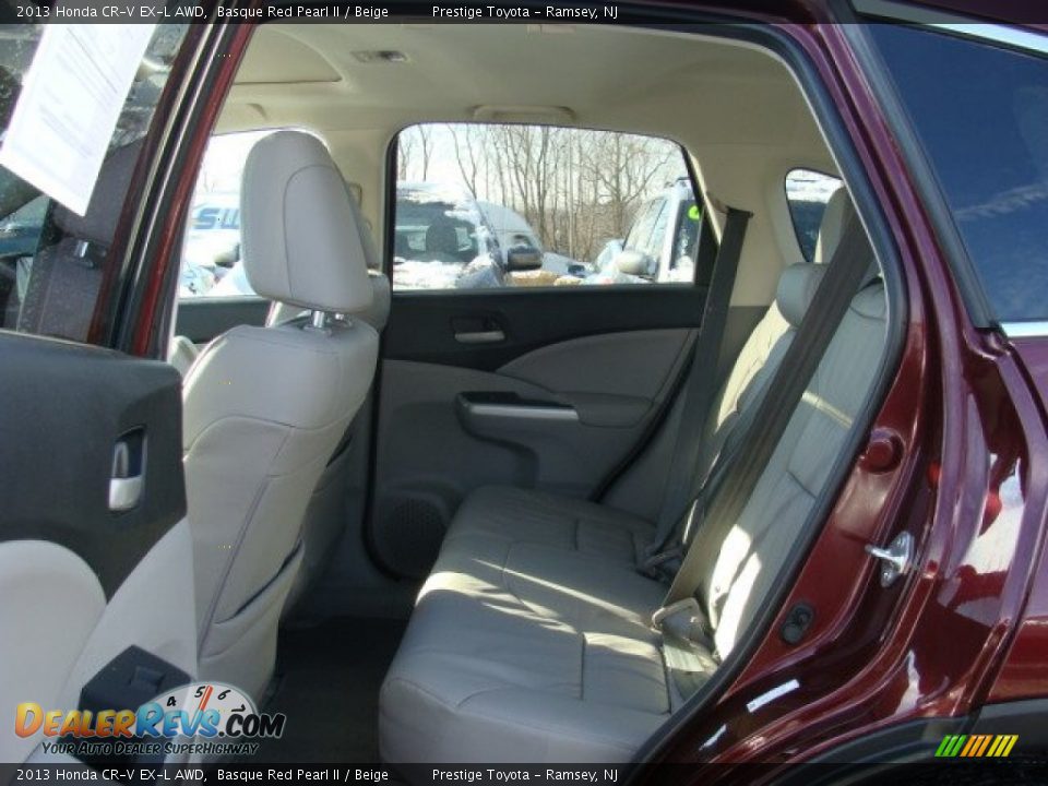 2013 Honda CR-V EX-L AWD Basque Red Pearl II / Beige Photo #13