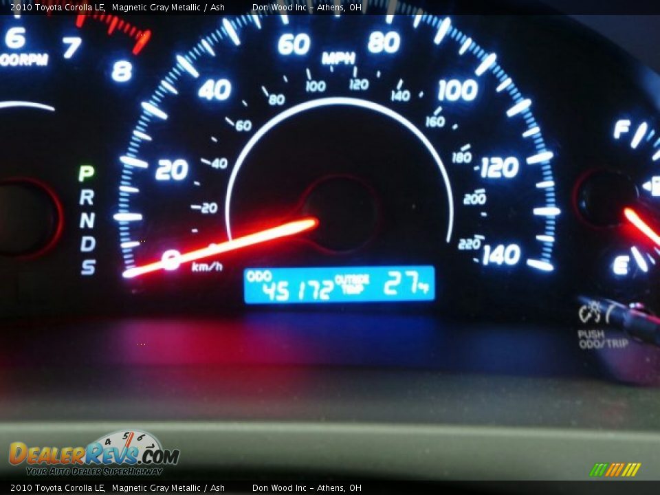 2010 Toyota Corolla LE Magnetic Gray Metallic / Ash Photo #22