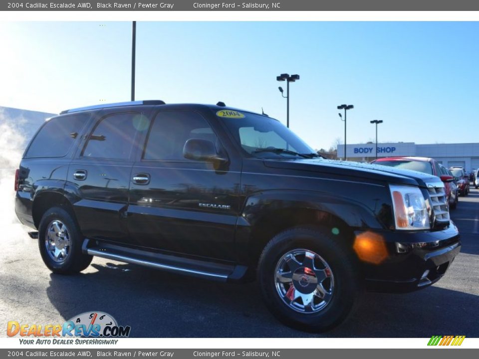 2004 Cadillac Escalade AWD Black Raven / Pewter Gray Photo #1