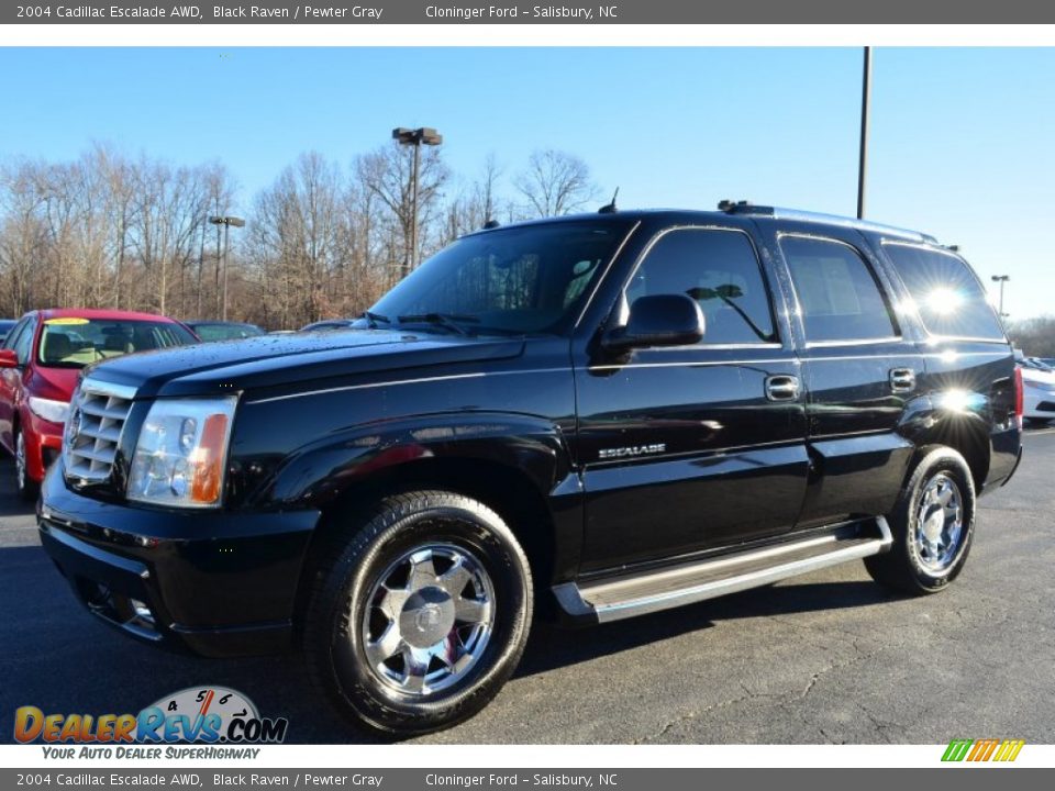 2004 Cadillac Escalade AWD Black Raven / Pewter Gray Photo #3