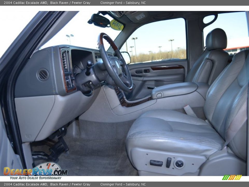 2004 Cadillac Escalade AWD Black Raven / Pewter Gray Photo #9