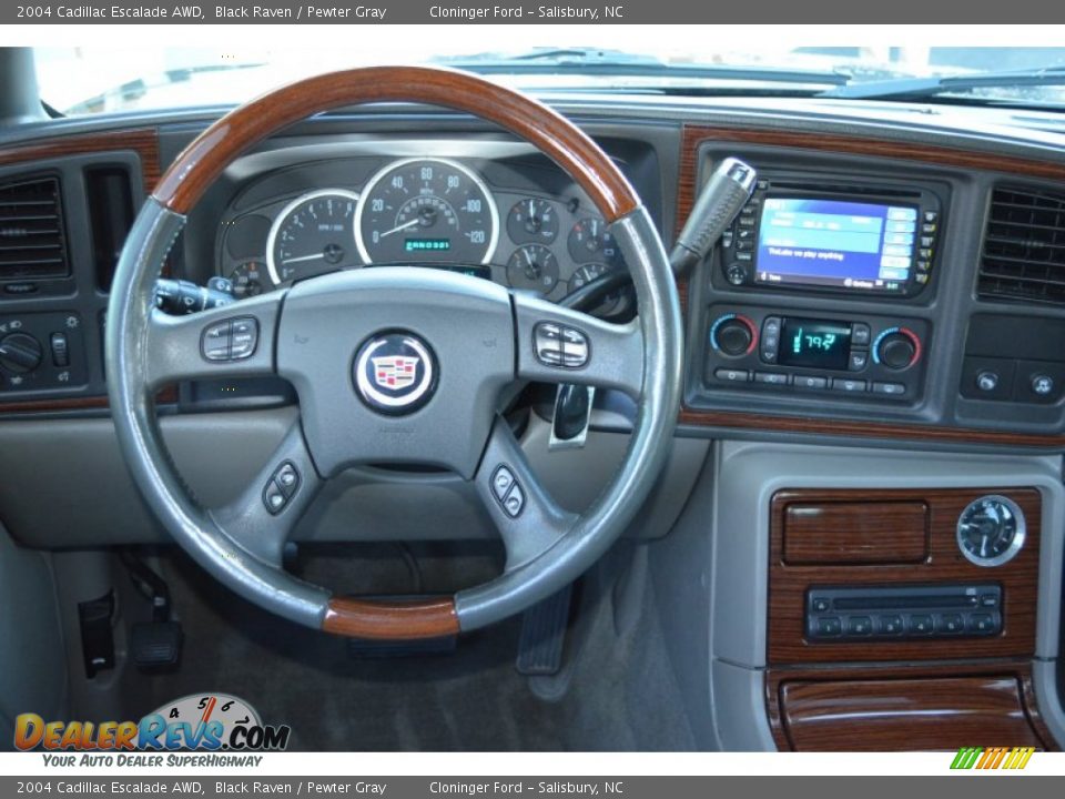 2004 Cadillac Escalade AWD Black Raven / Pewter Gray Photo #21