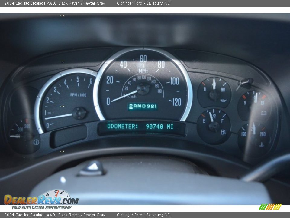 2004 Cadillac Escalade AWD Black Raven / Pewter Gray Photo #32