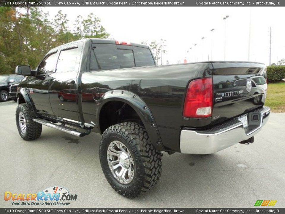 2010 Dodge Ram 2500 SLT Crew Cab 4x4 Brilliant Black Crystal Pearl / Light Pebble Beige/Bark Brown Photo #3
