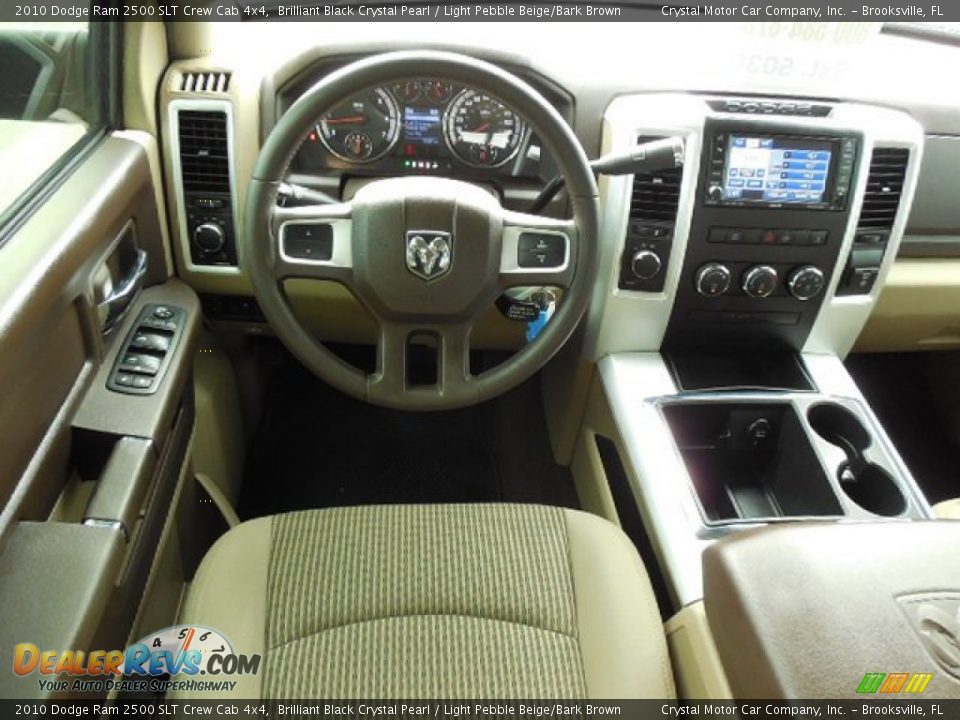 2010 Dodge Ram 2500 SLT Crew Cab 4x4 Brilliant Black Crystal Pearl / Light Pebble Beige/Bark Brown Photo #6