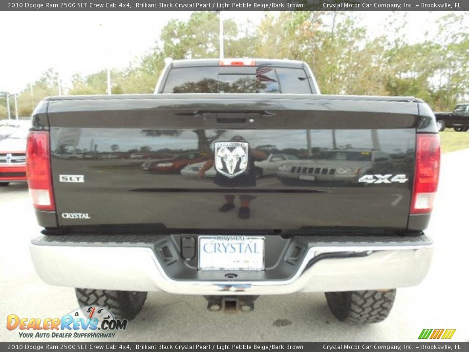 2010 Dodge Ram 2500 SLT Crew Cab 4x4 Brilliant Black Crystal Pearl / Light Pebble Beige/Bark Brown Photo #7
