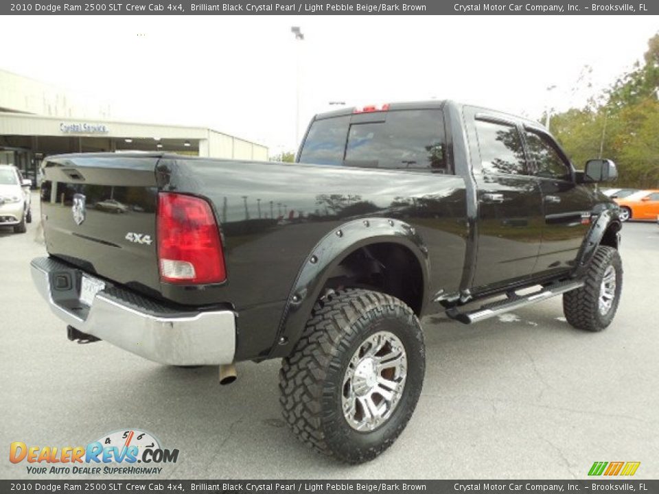 2010 Dodge Ram 2500 SLT Crew Cab 4x4 Brilliant Black Crystal Pearl / Light Pebble Beige/Bark Brown Photo #8