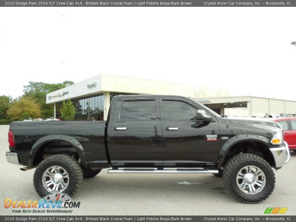 2010 Dodge Ram 2500 SLT Crew Cab 4x4 Brilliant Black Crystal Pearl / Light Pebble Beige/Bark Brown Photo #9