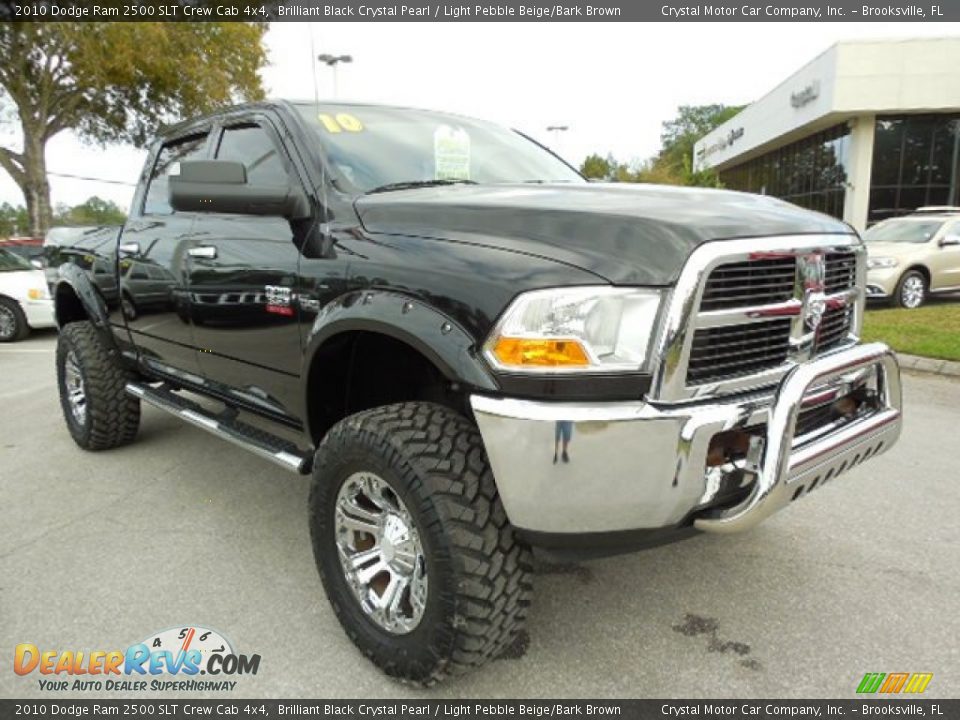 2010 Dodge Ram 2500 SLT Crew Cab 4x4 Brilliant Black Crystal Pearl / Light Pebble Beige/Bark Brown Photo #10