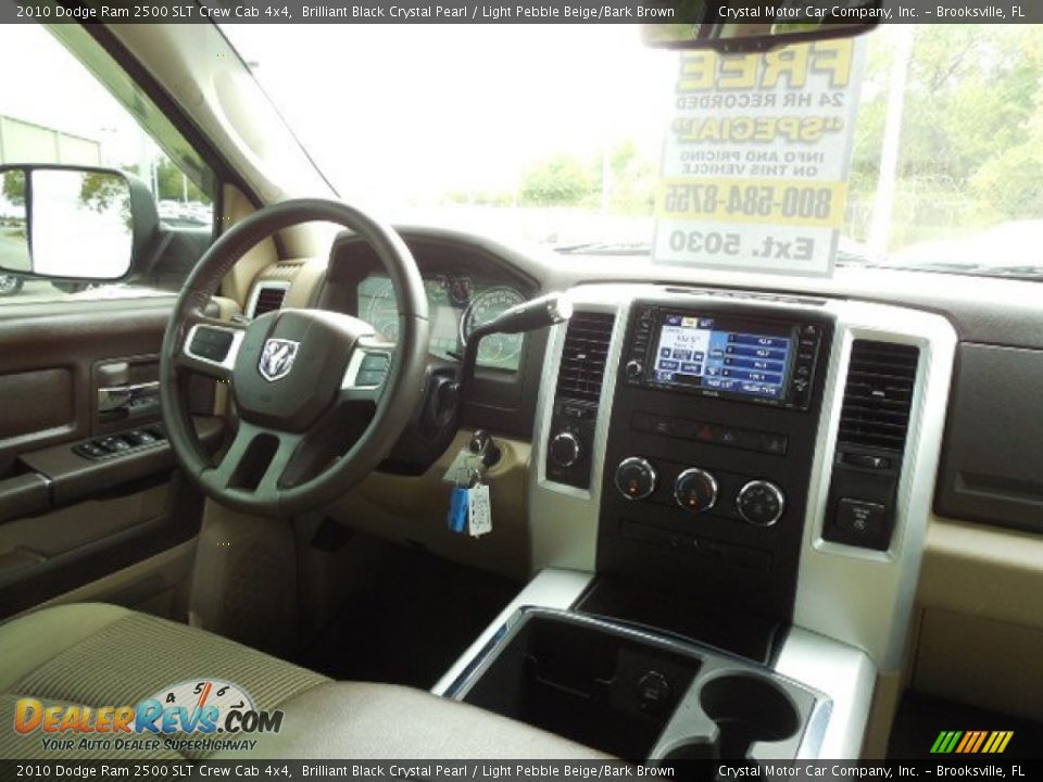 2010 Dodge Ram 2500 SLT Crew Cab 4x4 Brilliant Black Crystal Pearl / Light Pebble Beige/Bark Brown Photo #11