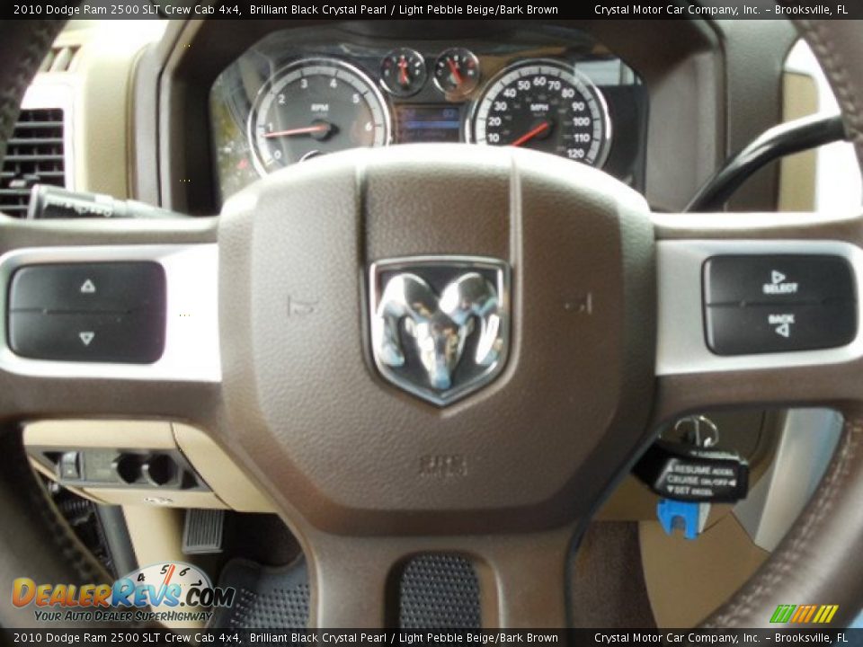 2010 Dodge Ram 2500 SLT Crew Cab 4x4 Brilliant Black Crystal Pearl / Light Pebble Beige/Bark Brown Photo #22