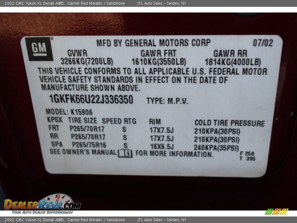 2002 GMC Yukon XL Denali AWD Garnet Red Metallic / Sandstone Photo #20