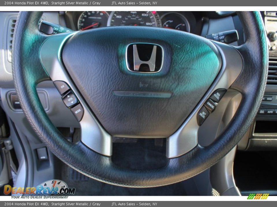 2004 Honda Pilot EX 4WD Starlight Silver Metallic / Gray Photo #14