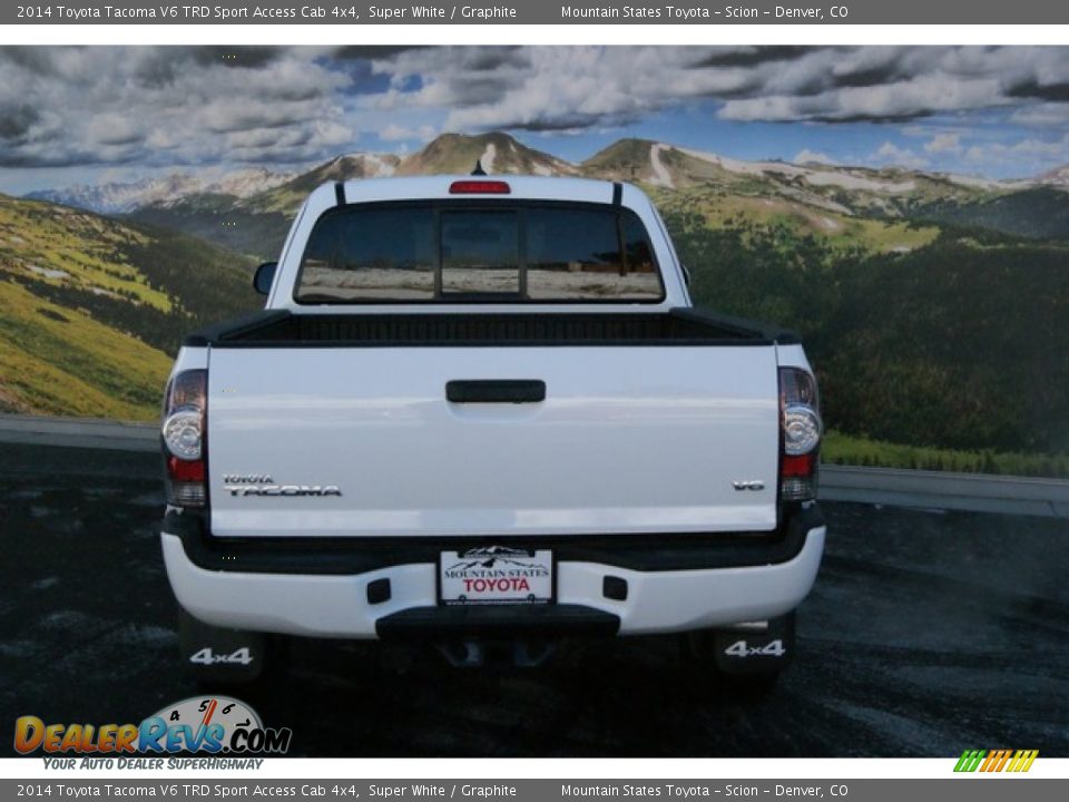 2014 Toyota Tacoma V6 TRD Sport Access Cab 4x4 Super White / Graphite Photo #4