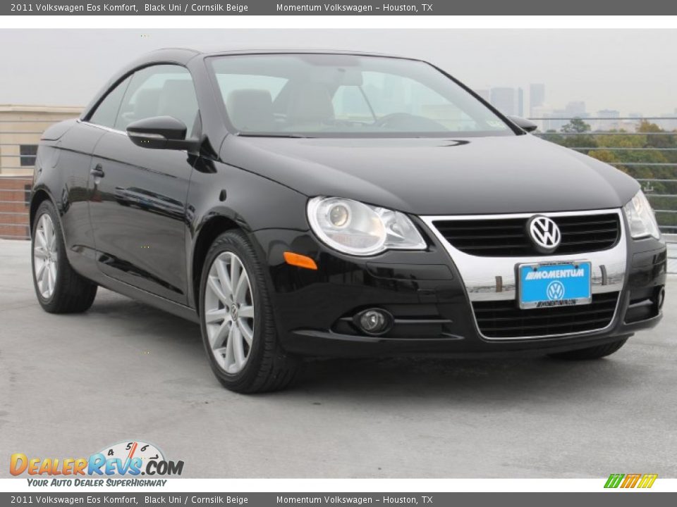 2011 Volkswagen Eos Komfort Black Uni / Cornsilk Beige Photo #3