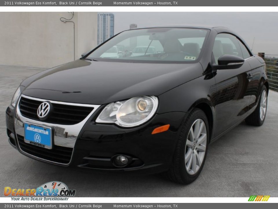 2011 Volkswagen Eos Komfort Black Uni / Cornsilk Beige Photo #5