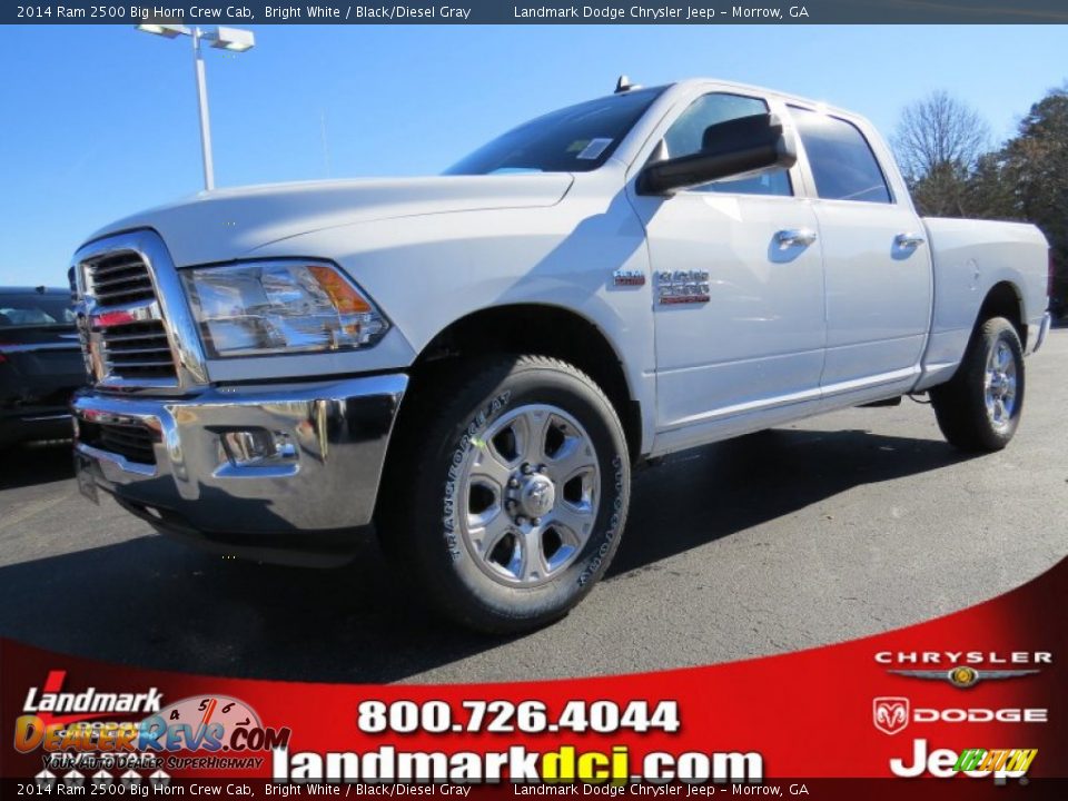 2014 Ram 2500 Big Horn Crew Cab Bright White / Black/Diesel Gray Photo #1