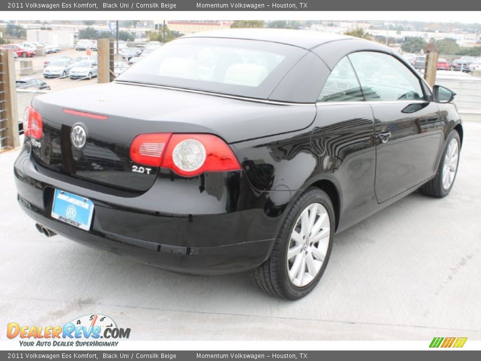 2011 Volkswagen Eos Komfort Black Uni / Cornsilk Beige Photo #11