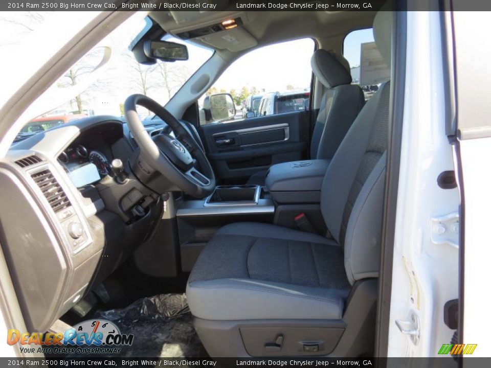 2014 Ram 2500 Big Horn Crew Cab Bright White / Black/Diesel Gray Photo #7