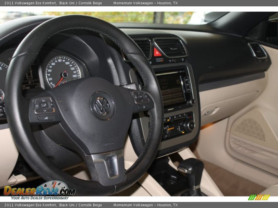 2011 Volkswagen Eos Komfort Black Uni / Cornsilk Beige Photo #17