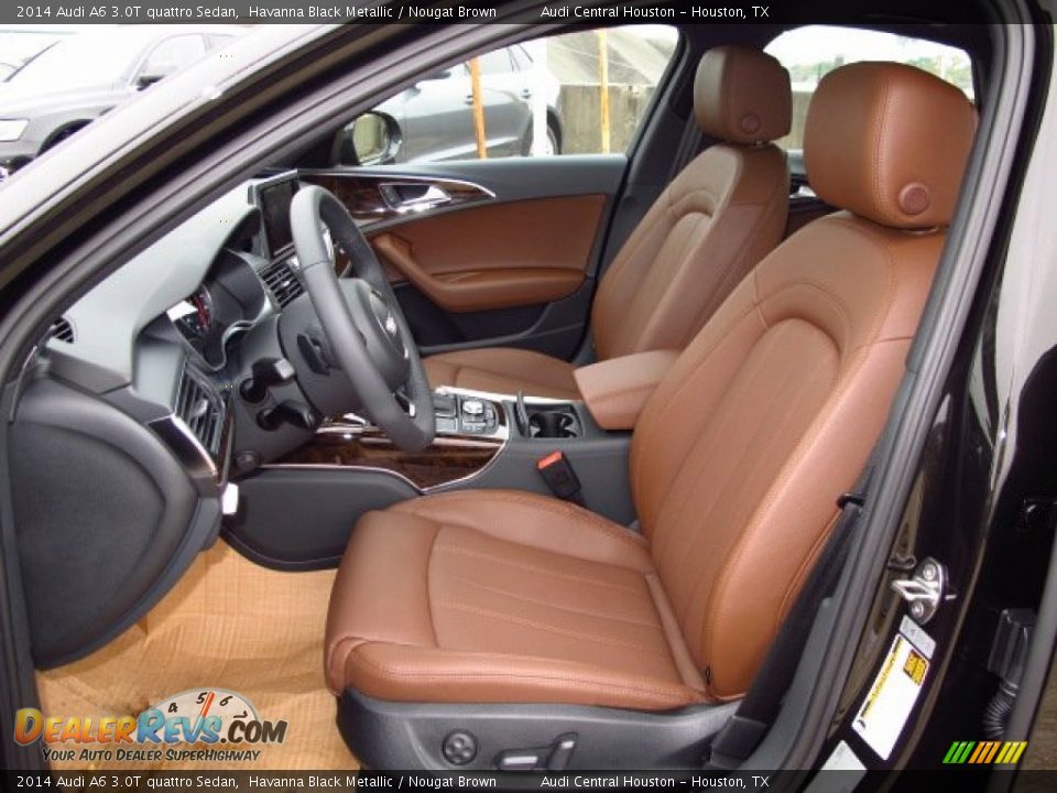 2014 Audi A6 3.0T quattro Sedan Havanna Black Metallic / Nougat Brown Photo #11
