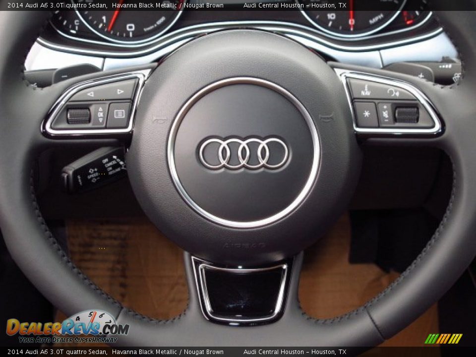 2014 Audi A6 3.0T quattro Sedan Havanna Black Metallic / Nougat Brown Photo #19
