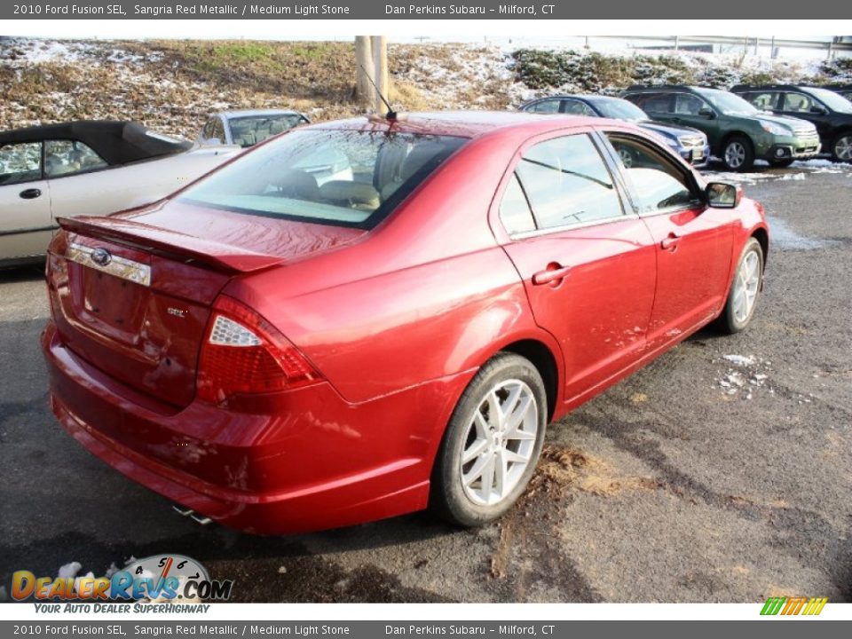 2010 Ford Fusion SEL Sangria Red Metallic / Medium Light Stone Photo #6