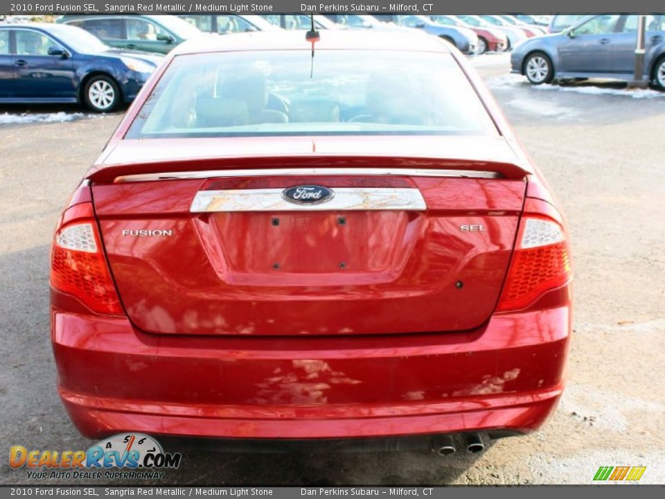2010 Ford Fusion SEL Sangria Red Metallic / Medium Light Stone Photo #7